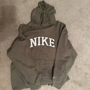 Nike Men's Olive Green Hoodie Sweater